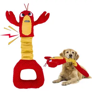 Squeaky Dog Puppy Toys, Stuffed Plush Animal to Keep Them Busy for Small Medium Large Dogs & Aggressive Chewers, Soft Indestructible Pet Chew Toys with Crinkle Paper, Best Tug of War Stuff for Puppies