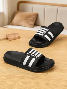 Summer Shower Slippers, Slide Slippers, Striped Pattern, Fashionable and Versatile, Trendy Casual Slippers, Suitable for Boys and Girls, Casual Outdoor Activities, Beach Slippers, Beach Shoes Slippers