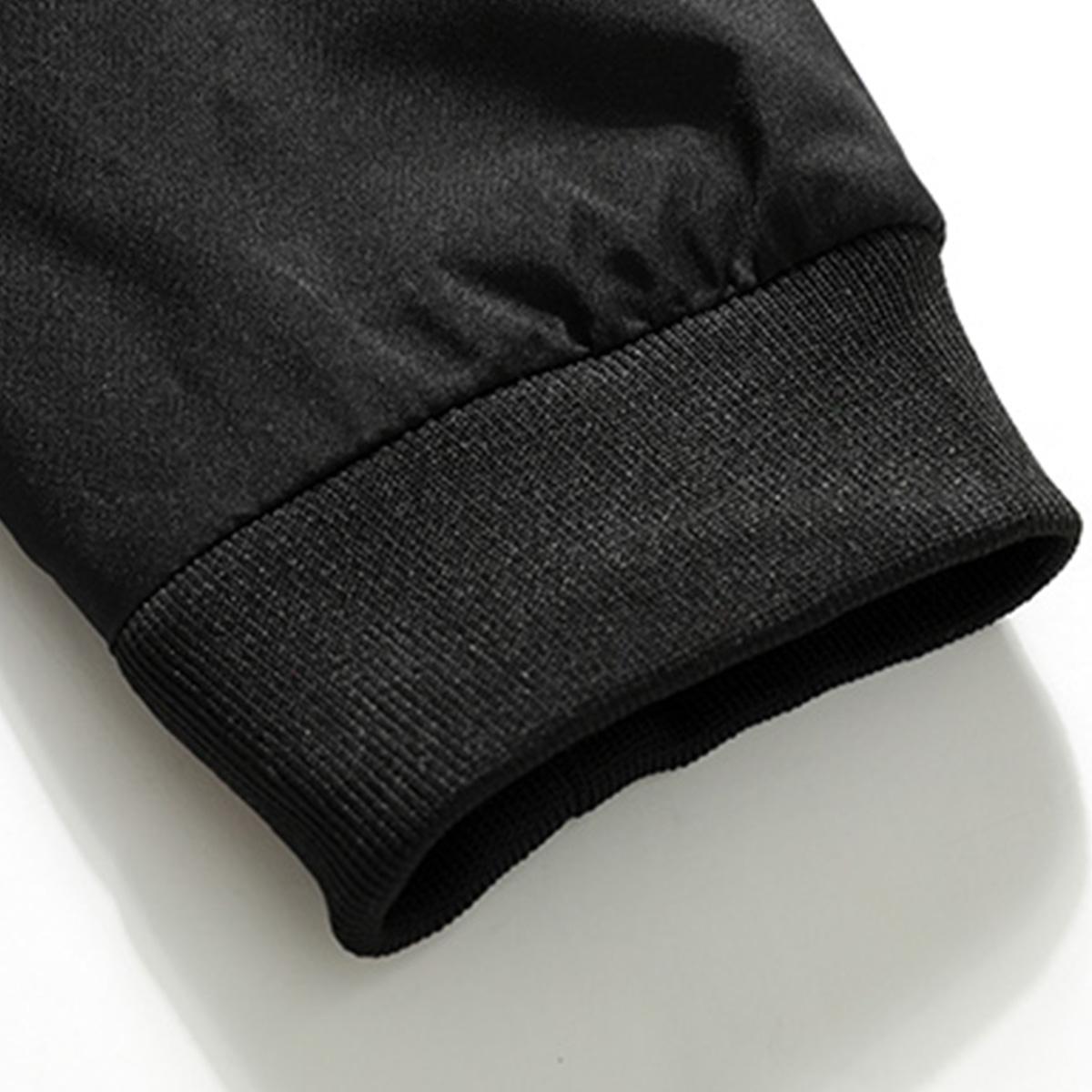 Men's Plain Waterproof Windproof Drawstring Zip Up Hooded Jacket, Casual Long Sleeve Zipper Pocket Design Outerwear for Outdoor Activities, Men's Clothes for All Seasons, Menswear