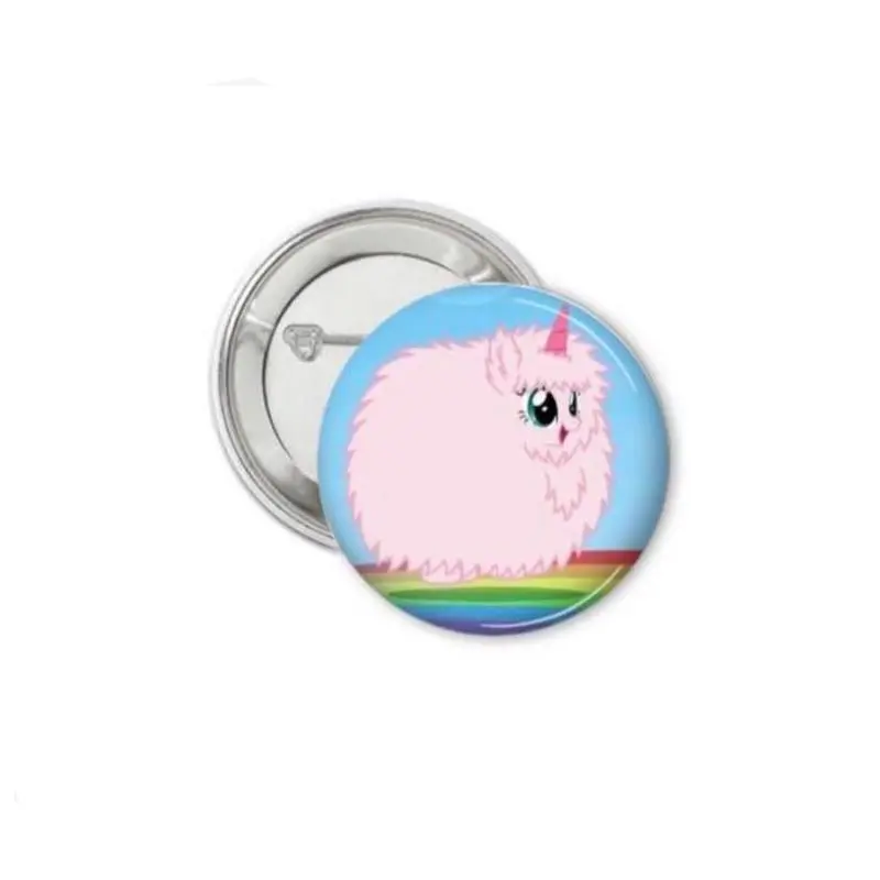 PINK FLUFFY UNICORN PIN