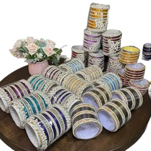 Silky Metal Bangles - silky Colorful Metal Bangles sets  with Variety of Colors and Designs size 2.8”