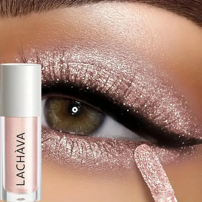 Shimmering liquid eyeshadow, Eye makeup, waterproof and sweat-resistant, long-lasting with high shine, Glitter Eyeshadow, single pink shade, for everyday wear and parties, can be layered for a sparkling effect, easy to apply, smooth application