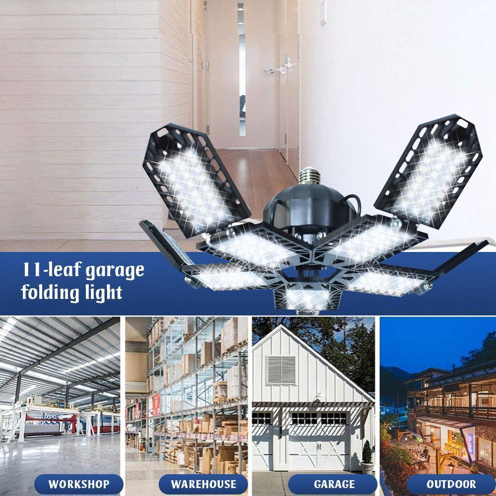 LED Garage Ceiling Light, 200W 10 Deformable Panels 6500K Workshop Lights LED Garage Ceiling Light, 200W 10 Deformable Panels 6500K Workshop Lights