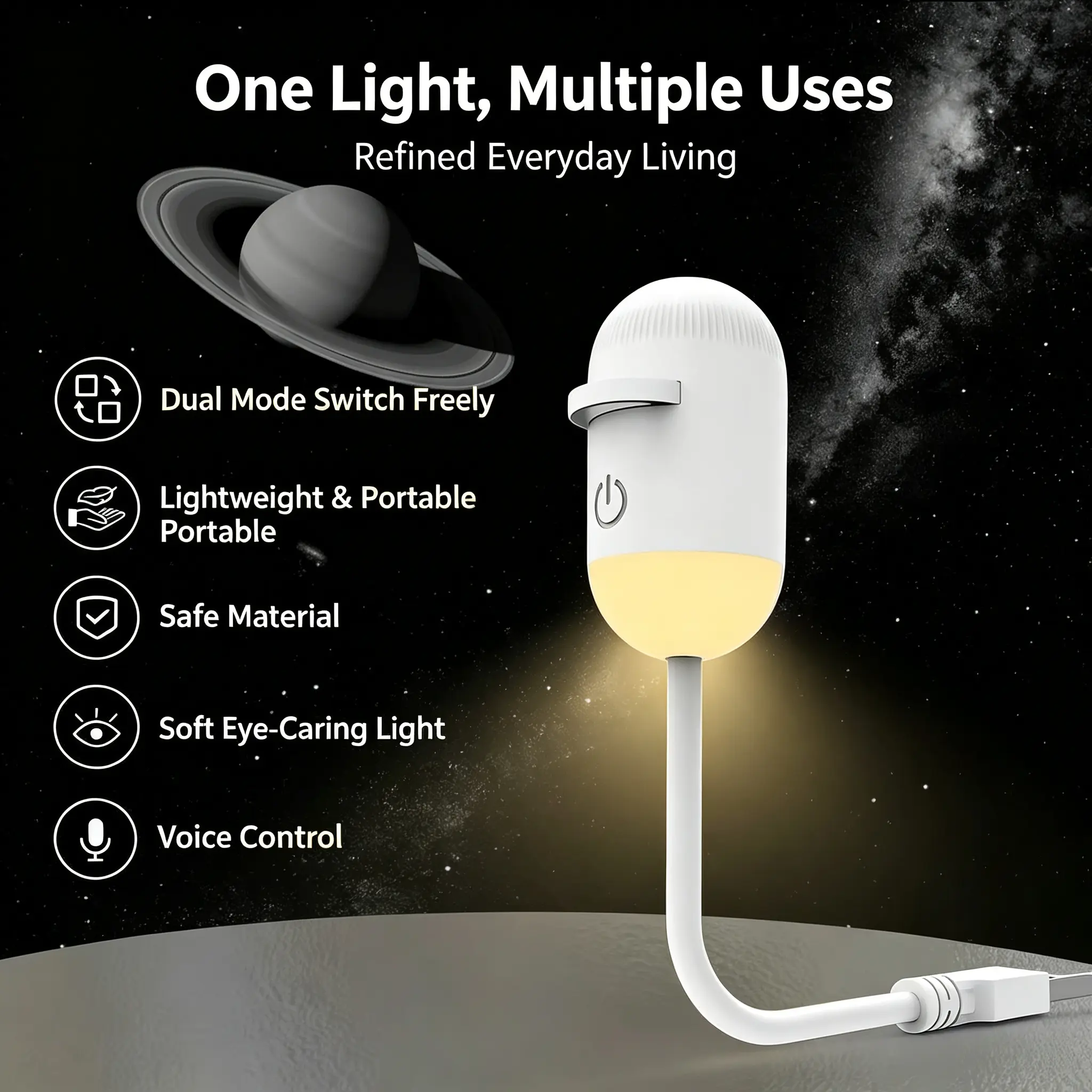 Star Projector Lamp, USB Powered Starry Sky Night Light, Dimmable Sleep bedside Lamp for Bedroom, Soft Gentle Eye-Caring Ambient Box Lamp