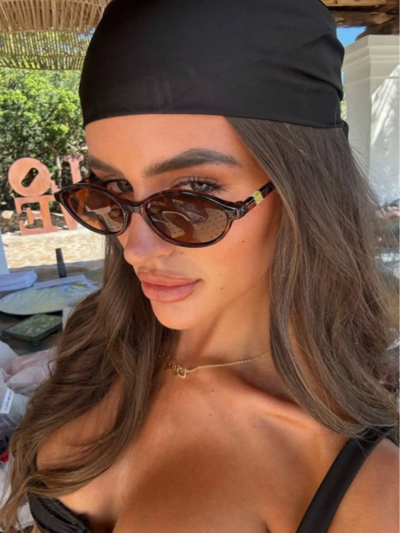 Cute Oval Frame Y2K Women's Leopard Print Sunglasses, Casual Fashion Accessories for Vacation Street Style Party, Trendy Beach Eyewear, Trendy Streetwear Sunglasses, Street Style Shades, Fashionable Sunglasses