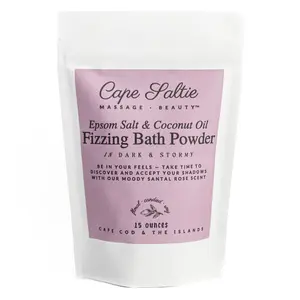 "Dark & Stormy" Vegan, Epsom Salt & Coconut Oil Fizzing Bath Powder, 15oz.  —  Floral, Dark, Moody