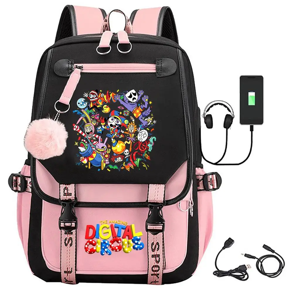 The Amazing Digital Circus Anime Print Backpack, 2026 New Cartoon Merchandise Large Capacity Student School Rucksack forTeens Unisex