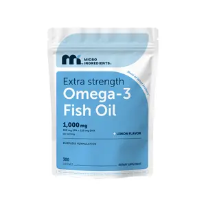 Micro Ingredients Extra Strength Omega 3 Fish Oil Supplements 1,000mg Per Serving, 300 Softgels