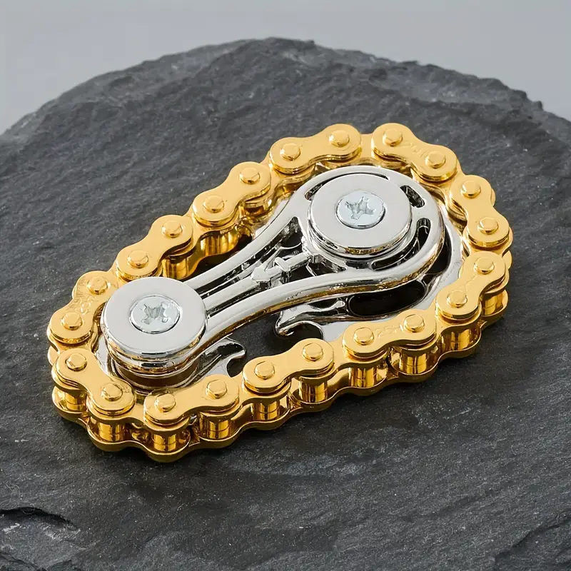[Stainless Steel Finger Gyro] Stainless Steel Finger Gyro | A Finger Game with Rotating Gears Designed to Relieve Stress, Made Of Durable with Smooth Bearings tiktokshopbacktoschool