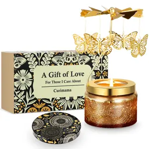 Rotatable Butterfly Scented   for Women Mom Her –  Birthday Funny Anniversary Present for Friend Girlfriend Grandma Daughter in Law friendship strong fragrance jewelry candle