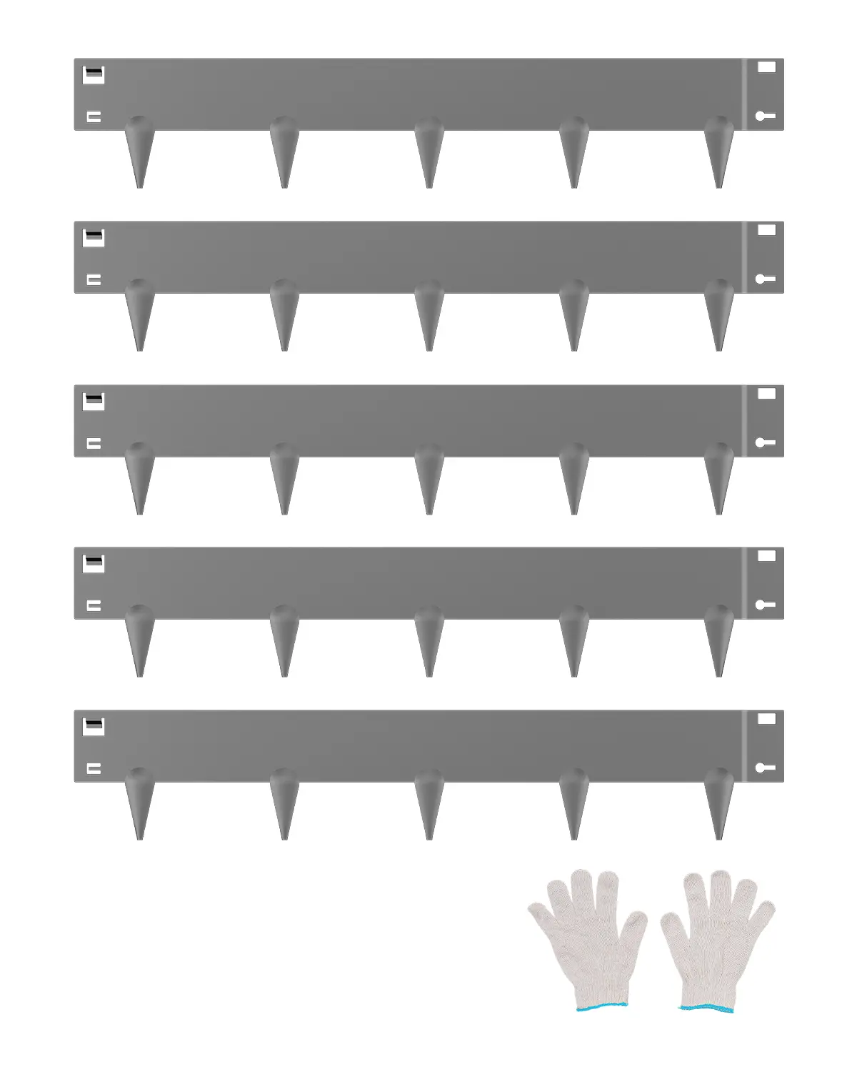【SummerFinds】VEVOR Steel Landscape Edging, 5 Packs 39 x 4 in Rust-Resistant Metal Landscape Edging, Bendable Garden Edging Border, Heavy Duty Lawn Edging, Easy-to-Install, Flower Bed Yard Pathway Divider Dark Gray