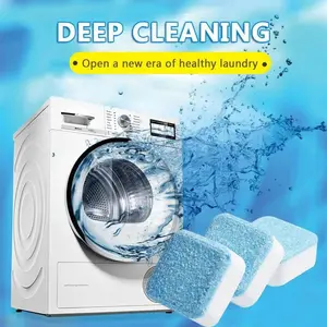 Washing Machine Cleaner Descaler 12 Pack - Deep Cleaning Tablets For HE Front Loader & Top Load Washer, Clean Inside Drum and Laundry Tub Seal - 12 Month Supply