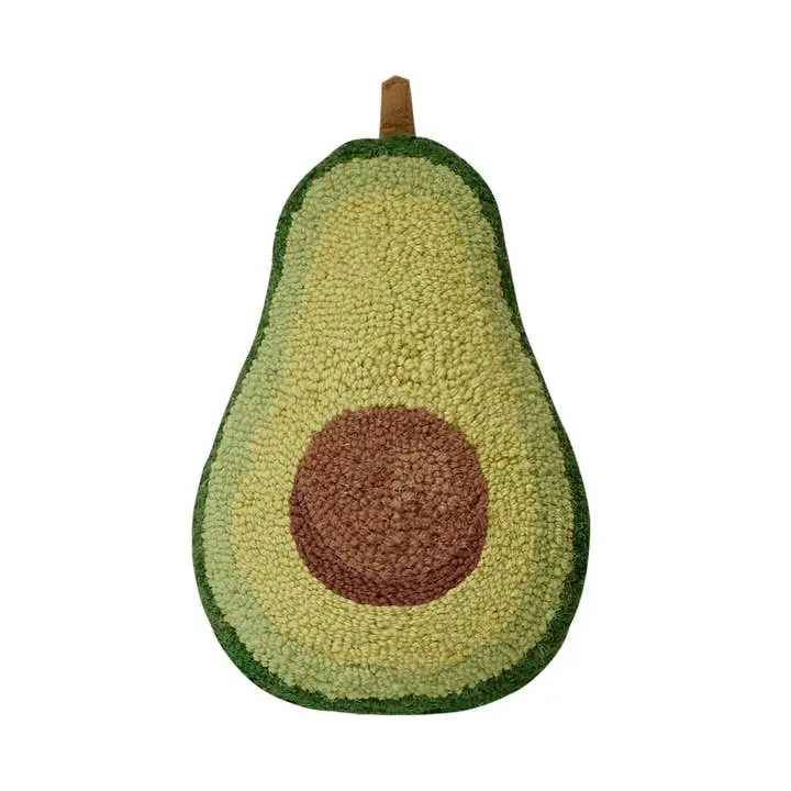 Peking Handicraft 30GY2828C12OB 8 x 12 in. Avocado Blown in Filler Hook Pillow, Multi Color