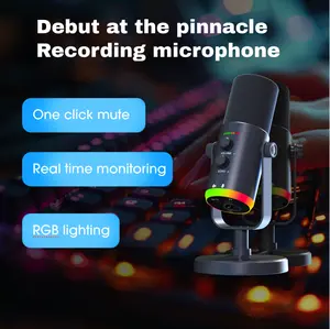 Wired Yu7 Dynamic Microphone - XLR-USB Multi-Device Compatibility, Mute Gain Knob, RGB Lighting, Manufacturer Warranty, for PC Podcasting & Live Streaming, Smartphone Support