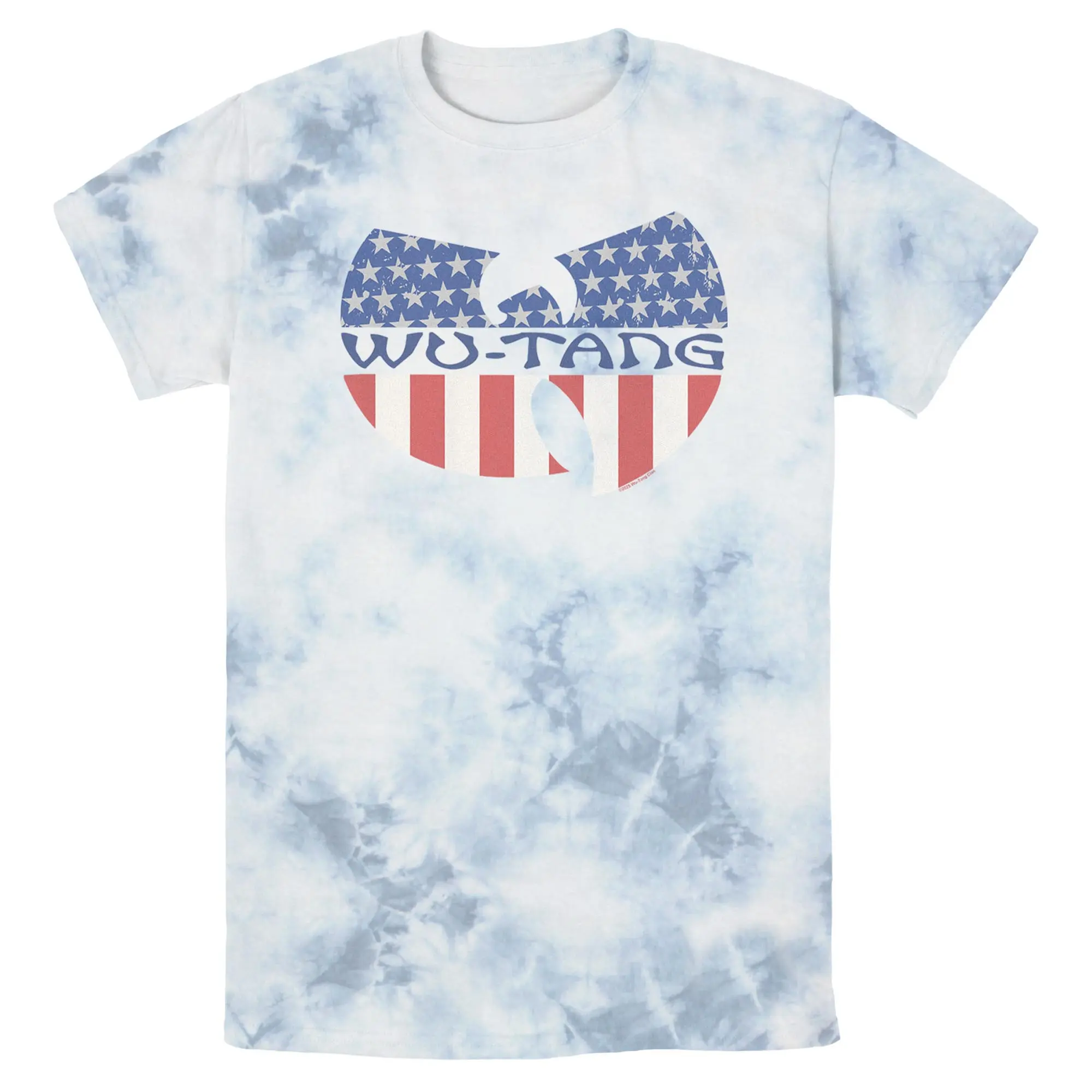 Men's Wu-Tang Clan American Flag Group Logo Short-Sleeve T-Shirt, Menswear Apparel Printed via Digital Direct-to-Garment Printers, Shortsleeve, Crew Neck