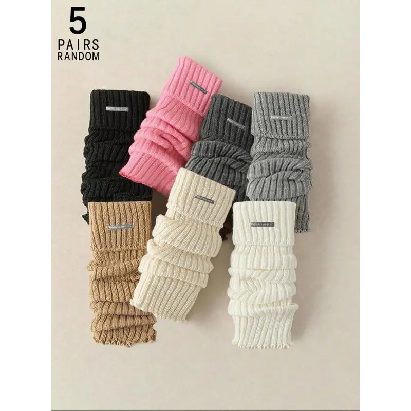 Christmas santa claus hat Women's Knit Socks Set, Random Colors, Fitted Design, All-Season Comfortable Footwear, Ideal for Daily Wear & Casual