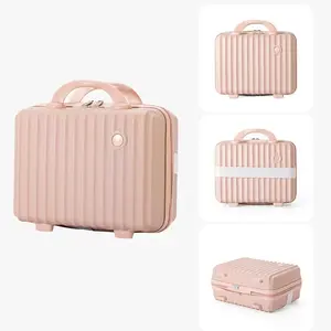 Compact 14-Inch Makeup Suitcase, Lightweight Design for Travel, Ideal for Brides & College Students, Cosmetic Storage & Outdoor Use, Portable Cosmetic Bag, Travel Cosmetic Bag