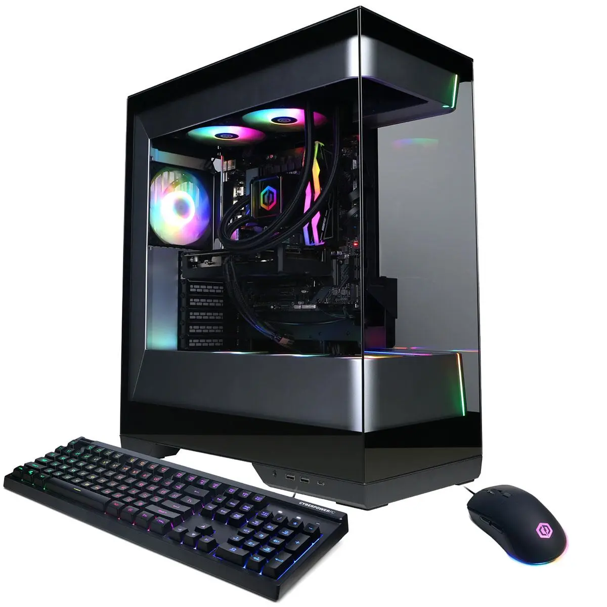 CyberPowerPC Gamer Supreme Liquid Cooled Gaming Desktop Computer, Intel Core Ultra 9 285 2.5GHz, 32GB RAM, 2TB SSD, AMD Radeon RX 9060 XT 16GB, Windows 11 Home, Black