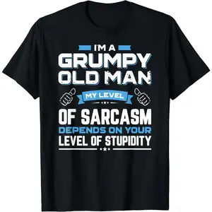Funny Grandpa Shirt Grandad Gift Idea I Am A Grumpy Old Man T-Shirt