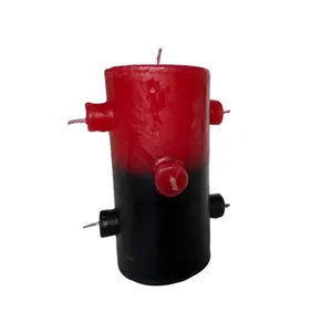 Reversible 7 Wicks Candle, Red & Black, For Reversing Negativity