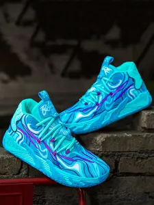 Unisex Colorblock Patchwork High Top Basketball Shoes, Fashionable Basketball Shoes for Men & Women, Basketball Shoes for Outdoor Sports, Athletic Shoes