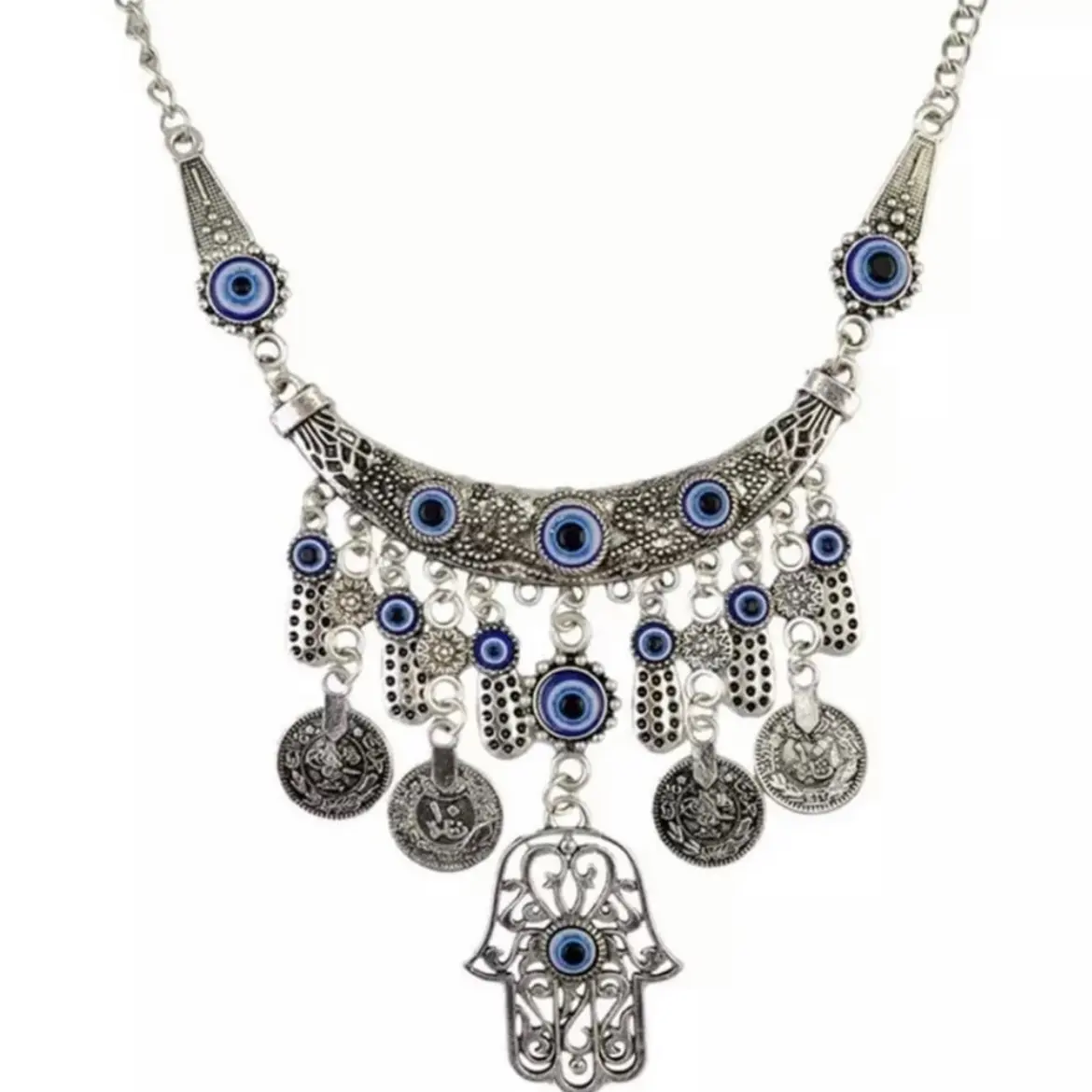Turkish nazer lucky necklace evil eye decoration