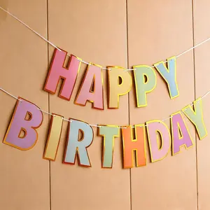Happy Birthday Decorations Banner - Reusable Birthday Party Decorations for Indoor Outdoor, Colorful Celebration Sign for All Ages.