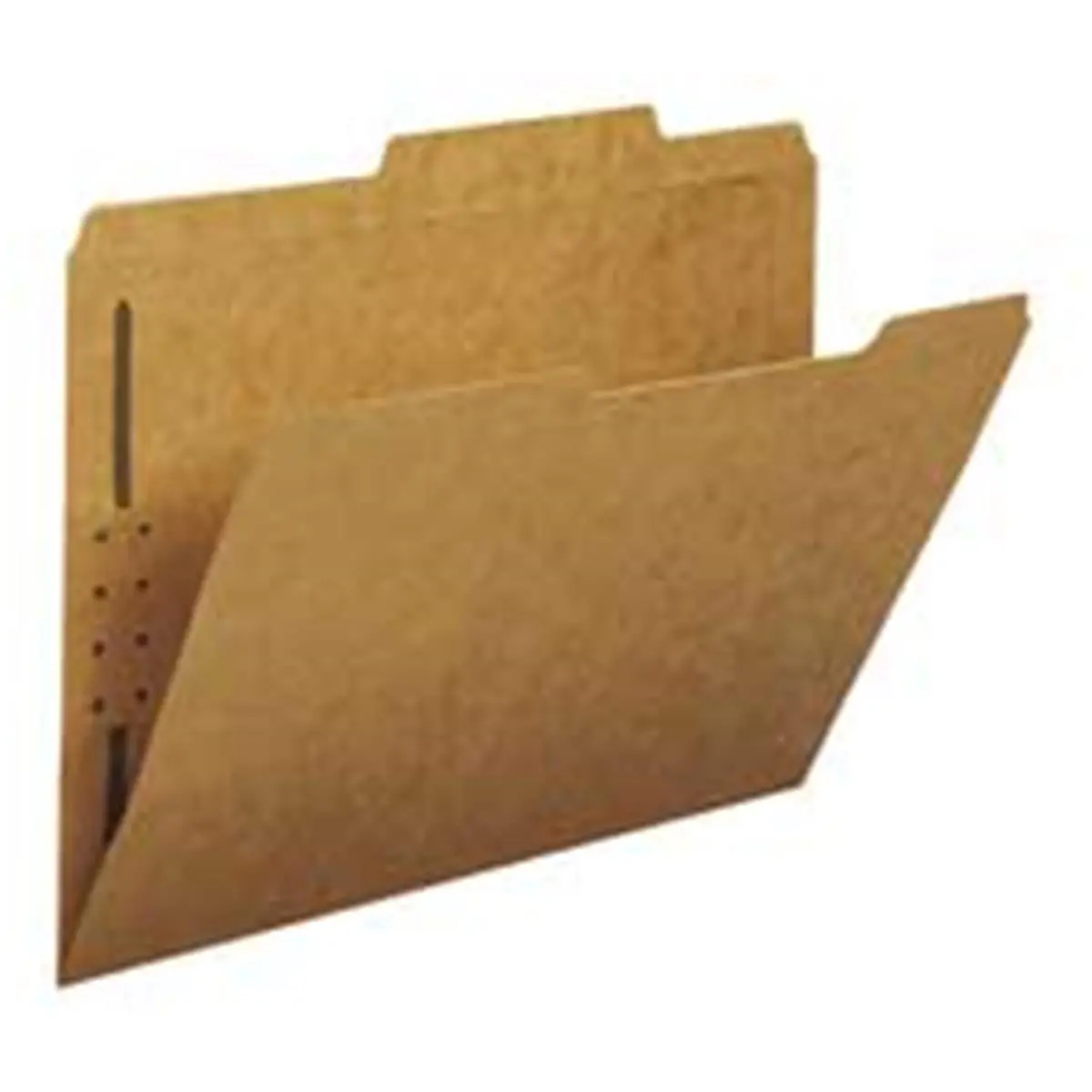 Smead Manufacturing Company SMD14834 Thick Cardboard Folder with W-Fasteners, Letter Size, Kraft Color, Rounded Edges, Secure Binding, 2 Tabs, 1/2" High Tabs for Office Filing, Cardboard Folders, Two Tabs