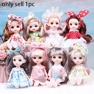 Changeable Dress Doll Princess Set Dress Up Doll 17cm Bjd Toy for Girls, Perfect Holiday Gift, Ideal for Christmas, Role-Playing Dolls