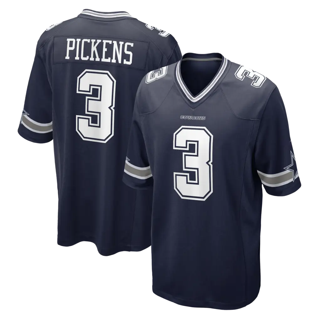 Unisex Football Inspired By Dallas Pickens 3 Home Game Jersey - Black