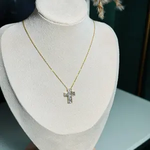 Gold Waterproof Cross Necklace