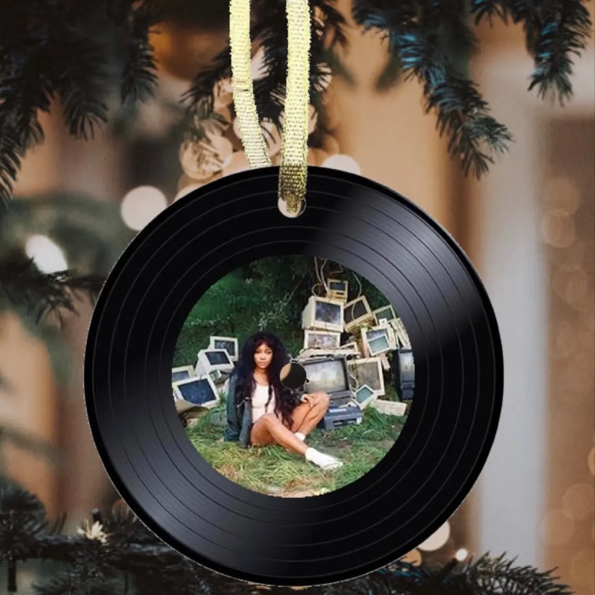 Vinyl Record Ornament , Song Ornament, Christmas Ornament, Christmas Music Ornament, Vinyl Record Gift, Christmas Decor