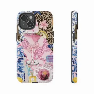 Coquette Leopard Collage Custom Polycarbonate Cellphone Case - Impact-Resistant, Waterproof, Glossy Dual-Layer Rubber Protection Accessory for iPhone 11-17 Plus, Pro, Max, Mini
