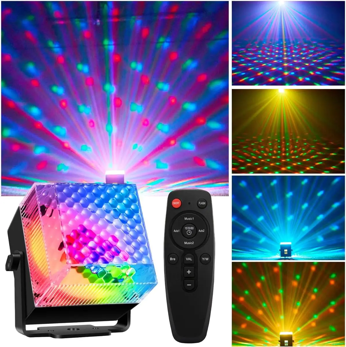 Party Lights DJ Disco Light Sound Activated Strobe Stage Lights with Remote Control for Parties Birthday Christmas Gift