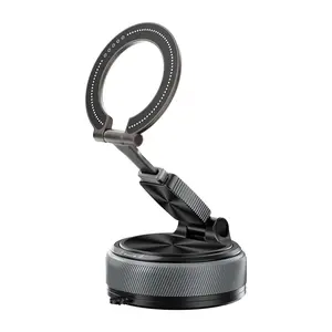 2-in-1 Detachable Magnetic Phone Holder, Plugable Removable Design, 360° Rotatable Suction Cup Phone Mount, Hands-Free Stand for Car Desk Kitchen Bathroom, Compatible with iPhone Android All Smartphones