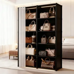 A super user-friendly 6-layer dust-proof storage cabinet with a modular structure and independent design, meeting storage needs and saving space. Its compact size is precisely suitable for small apartments, making it a practical storage choice