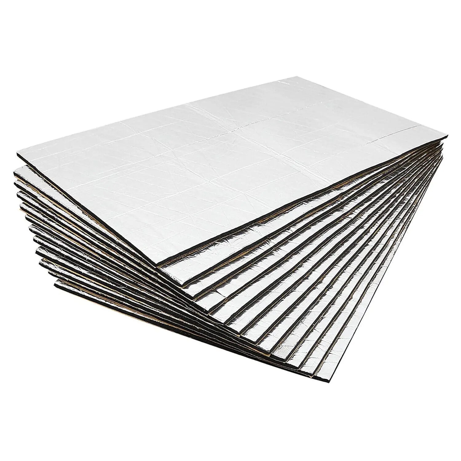 10pcs 16"x10" Automotive Sound Deadening Mats  - Noise Insulation & Heat Preservation Material - for Car Hood, Doors, Trunk Lid, Bulkhead, Floor & Roof