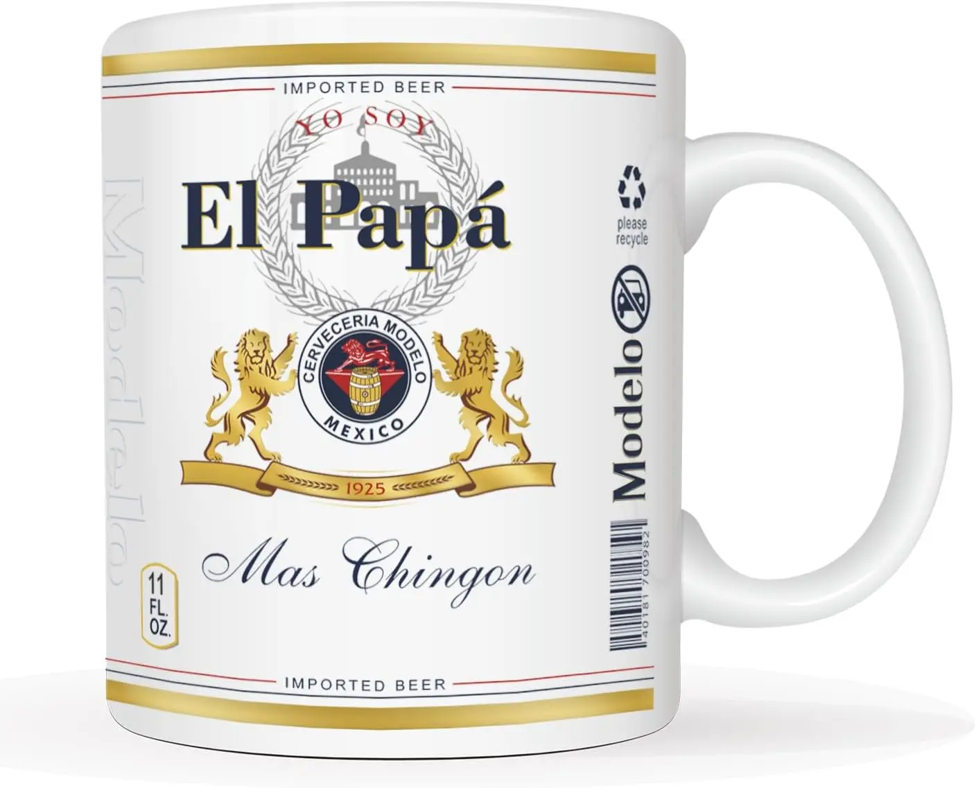 Papa El Mas Chingon 11 & 15oz Funny Spanish Dad Coffee Mug