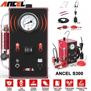 ANCEL S300 Smoke Machine with Built-in Air Pump, Pressure Gauge & Flow Meter, Dual Mode EVAP Smoke Machine Leak Tester, Vacuum Fuel Pipe System Smoke Leak Detector Automotive Diagnostic Tool Vehicle