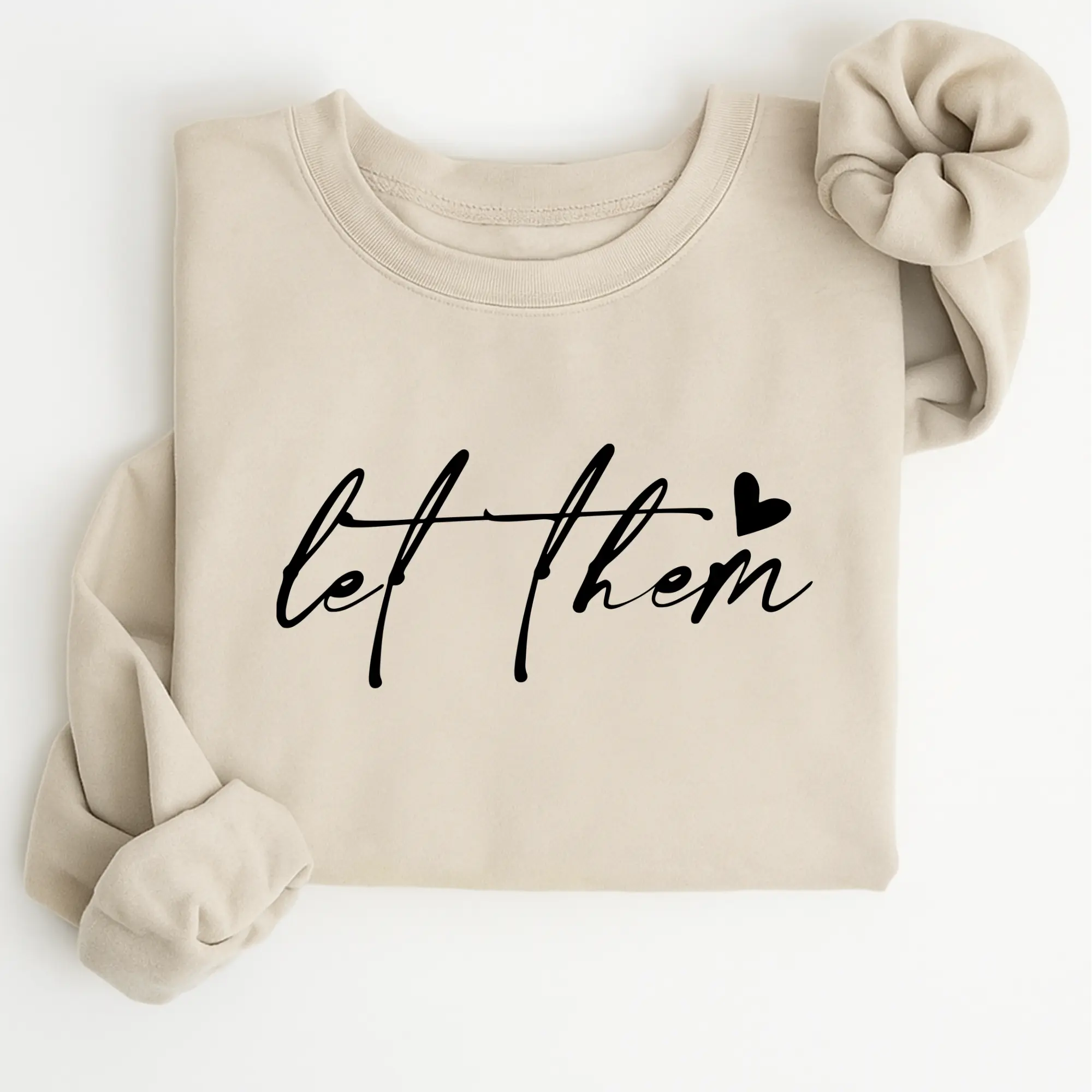 Let Them Sweatshirt, Positive Affirmation Pullover, Inspirational Mental Health Quote, Self Love Graphic Crewneck, Casual Streetwear for Women
