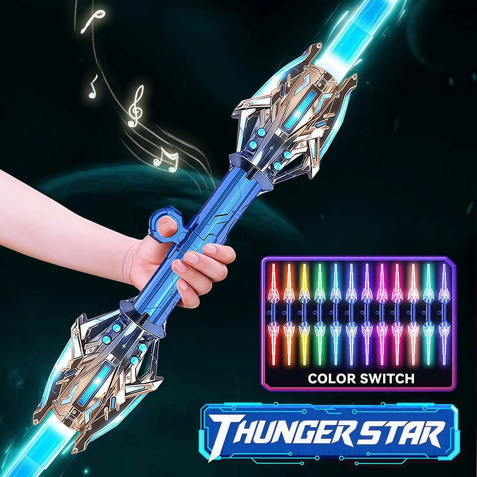 Children's Lightsaber Toy With Cool And Colorful Lights, Handsome Double-edged Lightsaber, And Telescopic Handle for Galaxy War Fighter Warriors, Holiday Gifts For Children