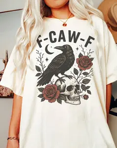 F-CAW-F Shirt Funny Crow Shirt FCAWF Raven Shirt Offensive T Shirts Inappropriate Shirt Halloween Shirt Funny Bird Shirt Raven Lover Gift