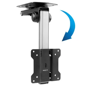 Mount-It! Under Cabinet & Ceiling TV Mount – 13”–27” Screens, Fold Down, Tilt & Swivel, VESA 75x75/100x100, 44 lbs