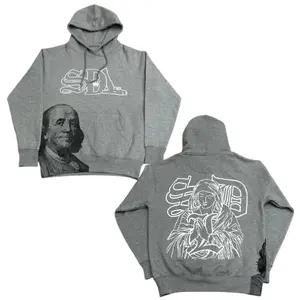 S-DL Gray Hoodies, Streetwear Hoodie, Hip Hop Outfit, Trendy Outdoor Wear Daily Wear For Men, Designer Clothing, Gift for him for her, Birthday's gift