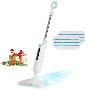 Steam Mop for Floor Cleaning, Lightweight Steamer for Hardwood, Tile, Laminate, Carpet, 30s Heat-Up, 2 Washable Pads, 11.2oz Water Tank