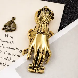 Hand Clip Journal Vintage Accessories Metal Paper Holder Retro Binder Bookmark Notebook Gold Clamp Victorian Book Office Organizer