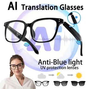Smart Wireless Audio Glasses with Translation, Open Ear Speakers, Voice Assistant, Music/call Support, Work Tray Travel Sightseeing Wearable Eyewear