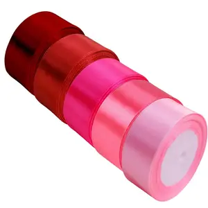 Pure Color Decorative Ribbon Set, Wedding Party Gift DIY Craft Materials, Elegant Gift Wrapping Accessories, 5 Rolls Pack, Convenient, Beautiful Results