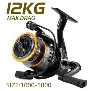 12kg Max Drag Spinning Fishing Reel, 5.2:1 Gear Ratio Fishing Reel, Fishing Accessories for Outdoor Fishing, Fishing Tackle