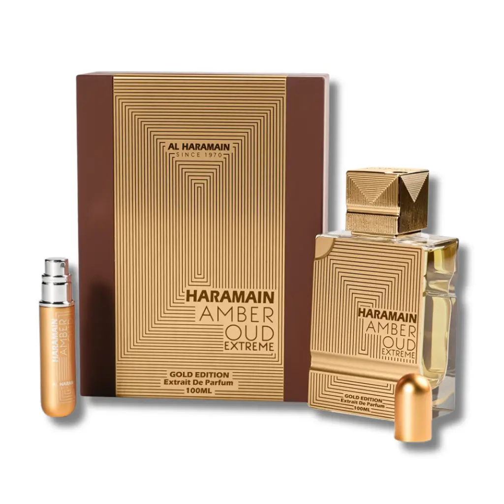 AL HARAMAIN Amber Oud Gold Extreme EDP, Long-Lasting Perfume Spray for Unisex Adults, Sweet Ambery Woody and Musk Fragrance, 3.4 fl.oz / 100ml, Edp Scents, Aromatic Sweet Scent, Edp Liquid Perfumes, Edp Fragranced Perfume